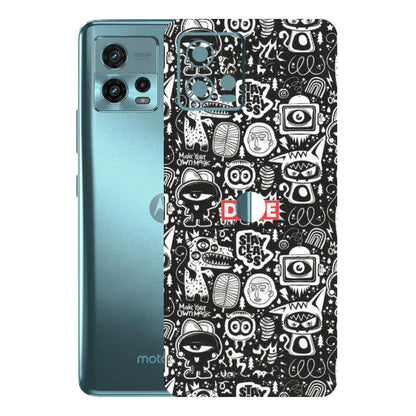 Motorola Phone Skins (All Models) - Dope Stay Classy Black Doodles - Matte Finish (M-126) Motorola Moto G72 (5G)
