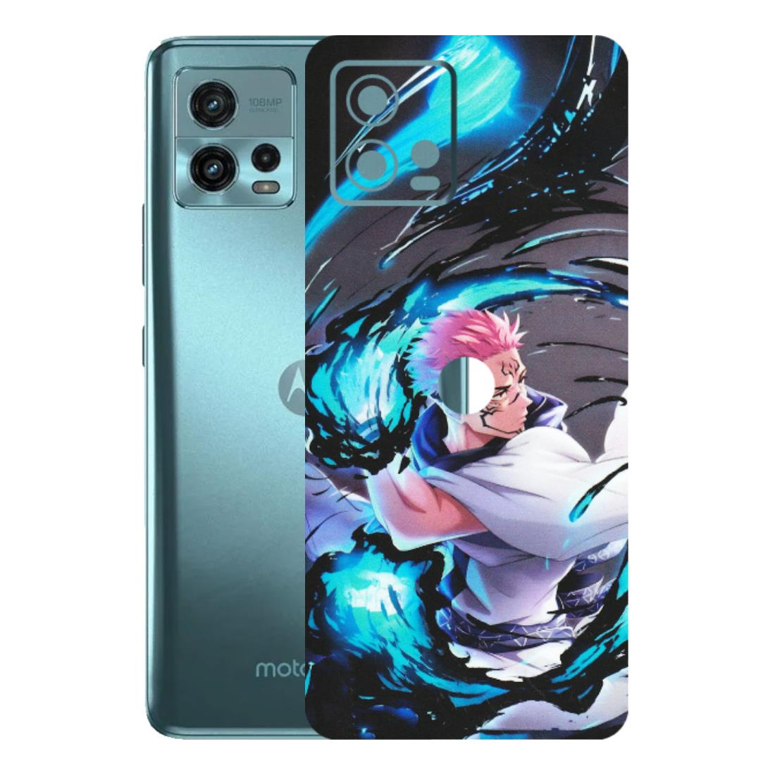 Motorola Phone Skins (All Models) - New Jujutsu Kaisen Grey Blue Anime - Matte Finish (M-127) Motorola Moto G72 (5G)