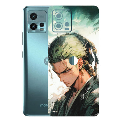 Motorola Phone Skins (All Models) - New Roronoa Zoro One Picece Anime - Matte Finish (M-140) Motorola Moto G72 (5G)