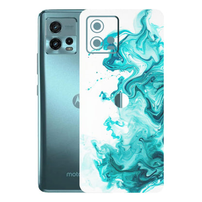 Motorola Phone Skins (All Models) - Sky Blue Abstract Colour - Matte Finish (M-146) Motorola Moto G72 (5G)
