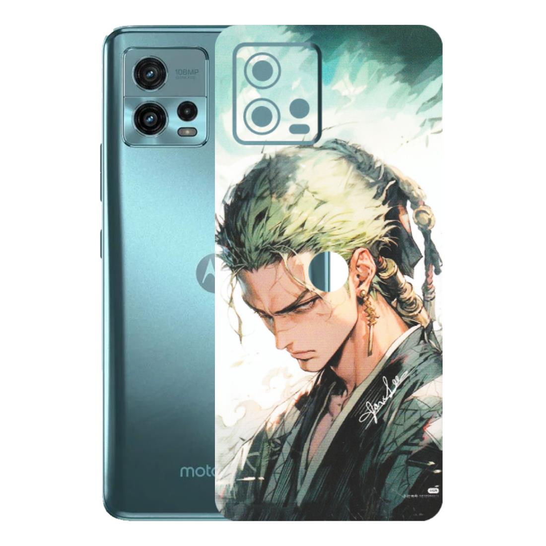Motorola Phone Skins (All Models) - Pirate Hunter One Piece Anime - Matte Finish (M-157) Motorola Moto G72 (5G)