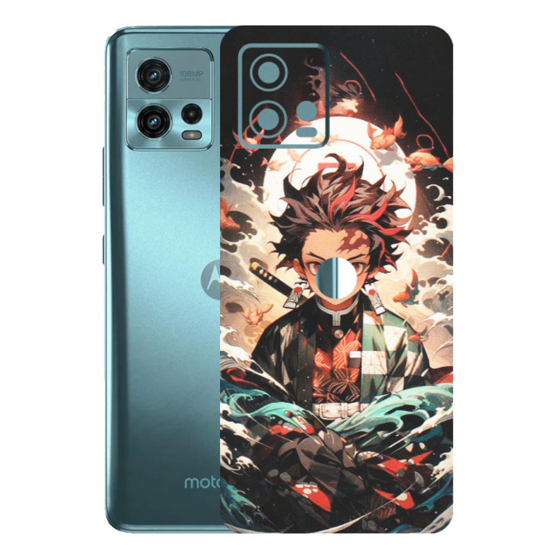 Motorola Phone Skins (All Models) - Tanjiro Demon Slayer Anime - Matte Finish (M-158) Motorola Moto G72 (5G)