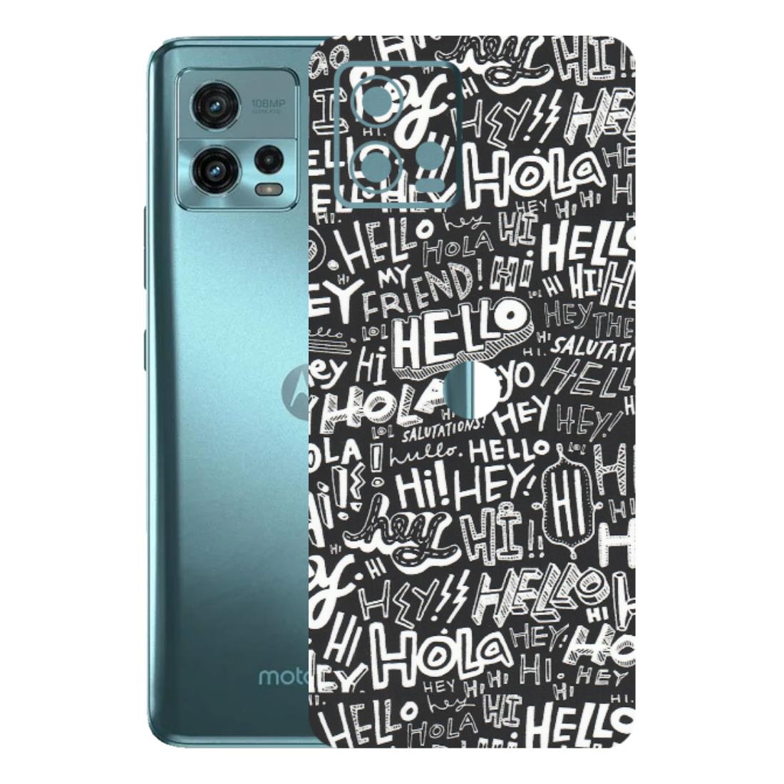 Motorola Phone Skins (All Models) - Hi Hello Doodles - Matte Finish (M-25) Motorola Moto G72 (5G)