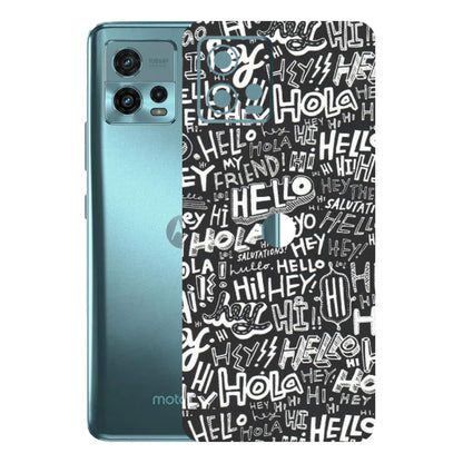 Motorola Phone Skins (All Models) - Hi Hello Doodles - Matte Finish (M-25) Motorola Moto G72 (5G)
