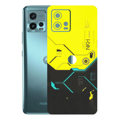 Motorola Phone Skins (All Models) - Black Yellow Technica - Matte Finish (M-53) Motorola Moto G72 (5G)