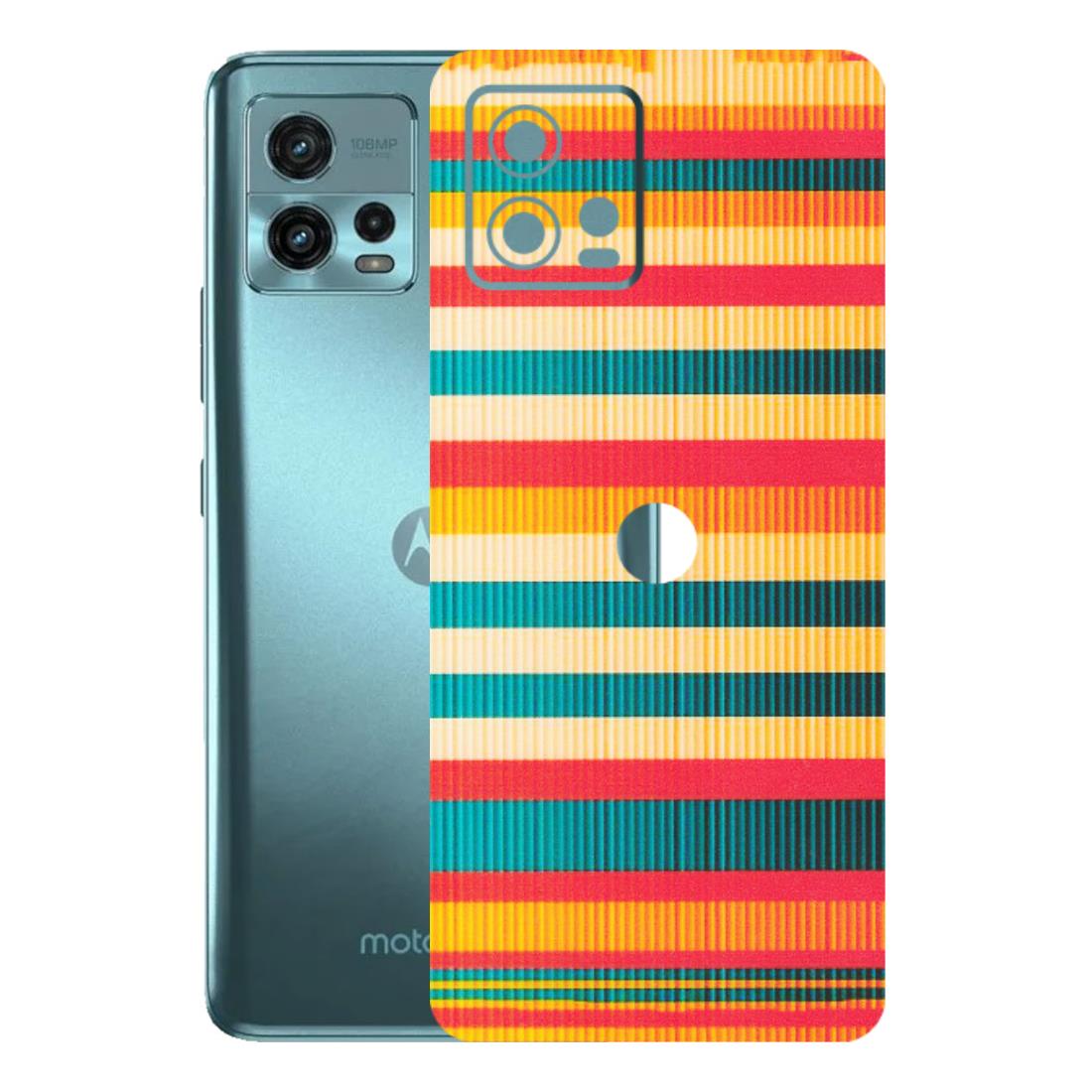 Motorola Phone Skins (All Models) - Colourful Stripes Soothing Effect - Matte Finish (M-86) Motorola Moto G72 (5G)