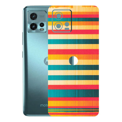 Motorola Phone Skins (All Models) - Colourful Stripes Soothing Effect - Matte Finish (M-86) Motorola Moto G72 (5G)