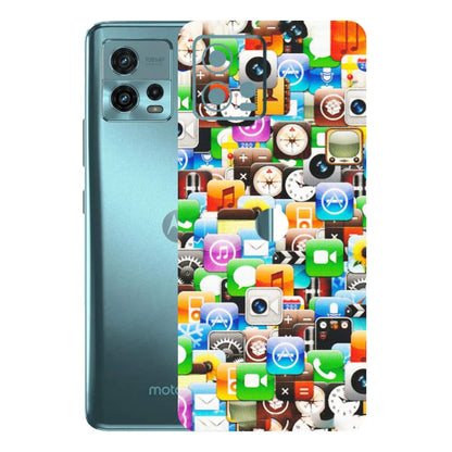 Motorola Phone Skins (All Models) - All Apple Icons - Matte Finish (M-93) Motorola Moto G72 (5G)