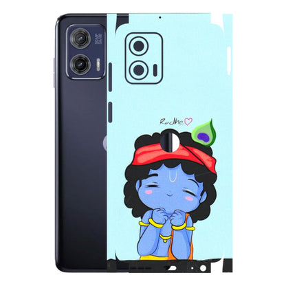 Motorola Phone Skins (All Models) - Radhe Radhe Cute Toon - 3D Embossed Finish (L-05) Motorola Moto G73 (5G)