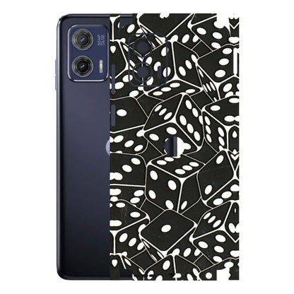 Motorola Phone Skins (All Models) - Big Black Dices - 3D Embossed Finish (L-106) Motorola Moto G73 (5G)