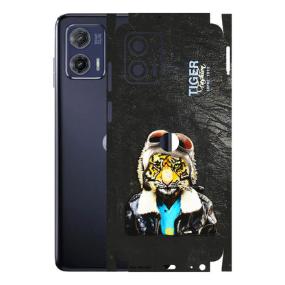 Motorola Phone Skins (All Models) - Rider Tiger - 3D Embossed Finish (L-113) Motorola Moto G73 (5G)