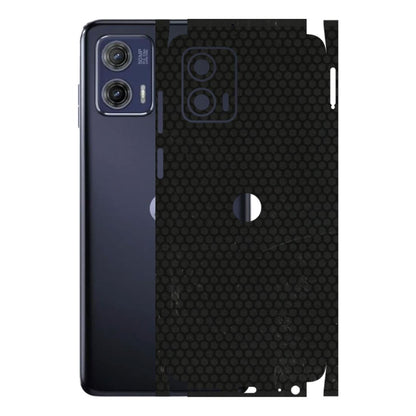 Motorola Phone Skins (All Models) - Black honeycomb - 3D Embossed Finish (L-114) Motorola Moto G73 (5G)