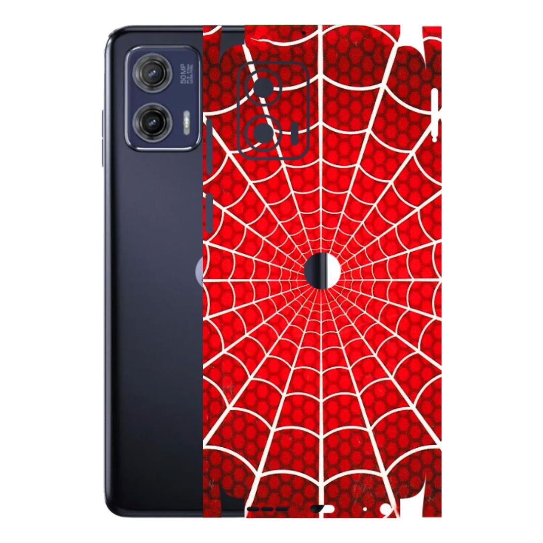 Motorola Phone Skins (All Models) - Classic Spidey Web - 3D Embossed Finish (L-115) Motorola Moto G73 (5G)
