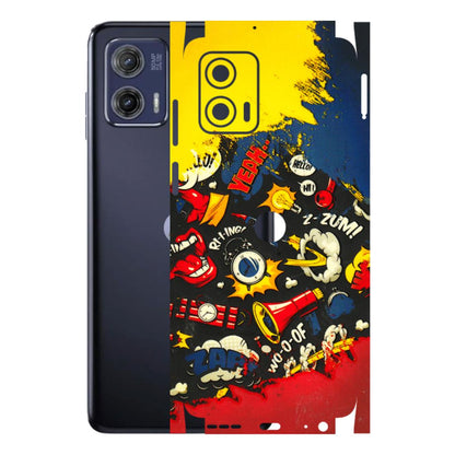 Motorola Phone Skins (All Models) - Pacific Doodle Art - 3D Embossed Finish (L-120) Motorola Moto G73 (5G)