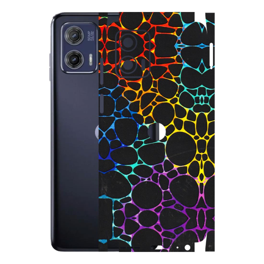 Motorola Phone Skins (All Models) - Abstract Art MultiColour - 3D Embossed Finish (L-133) Motorola Moto G73 (5G)