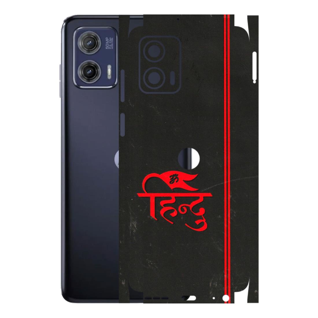 Motorola Phone Skins (All Models) - Hindu Black - 3D Embossed Finish (L-153) Motorola Moto G73 (5G)
