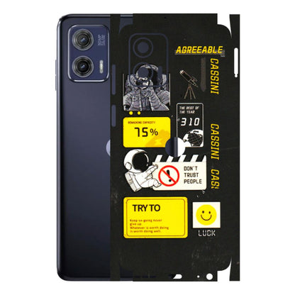 Motorola Phone Skins (All Models) - Black Cassini - 3D Embossed Finish (L-161) Motorola Moto G73 (5G)