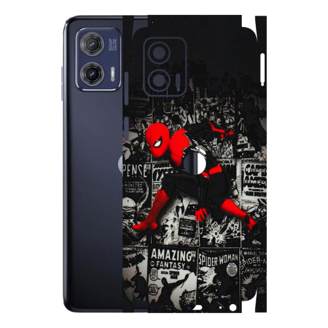 Motorola Phone Skins (All Models) - SpiderMan New - 3D Embossed Finish (L-162) Motorola Moto G73 (5G)