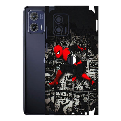 Motorola Phone Skins (All Models) - SpiderMan New - 3D Embossed Finish (L-162) Motorola Moto G73 (5G)