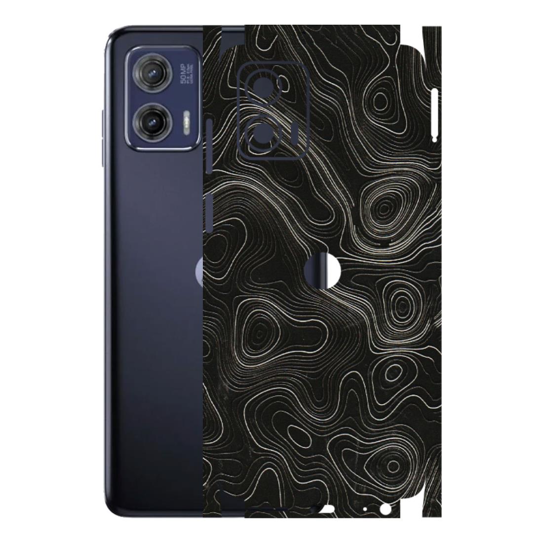 Motorola Phone Skins (All Models) - Black Swirl - 3D Embossed Finish (L-196) Motorola Moto G73 (5G)