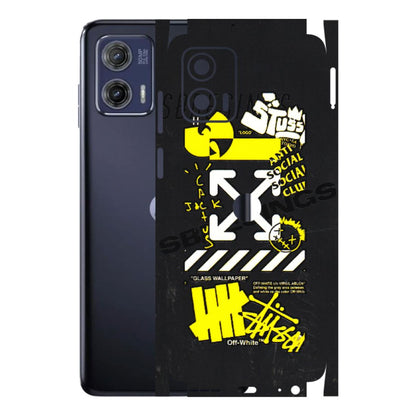 Motorola Phone Skins (All Models) - Anti Social Graffiti - 3D Embossed Finish (L-198) Motorola Moto G73 (5G)