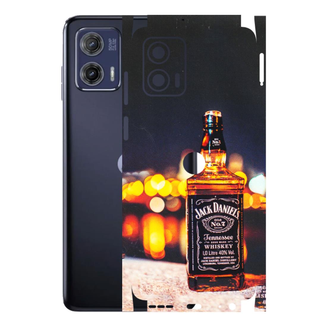 Motorola Phone Skins (All Models) - JD Whiskey Bottle - 3D Embossed Finish (L-20) Motorola Moto G73 (5G)