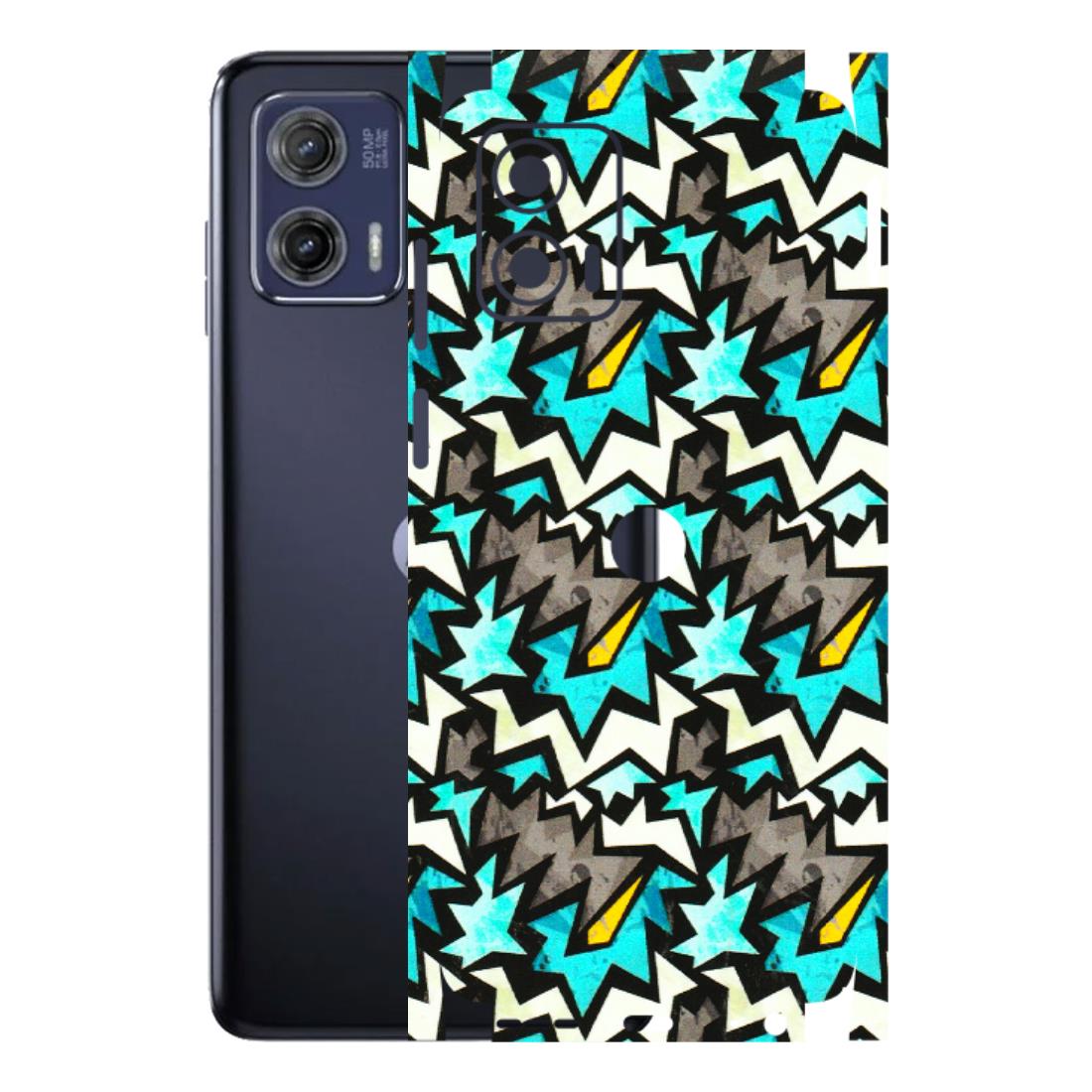 Motorola Phone Skins (All Models) - Funky Zig Zag - 3D Embossed Finish (L-223) Motorola Moto G73 (5G)