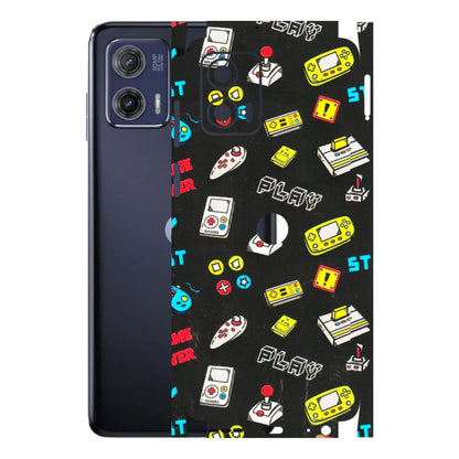 Motorola Phone Skins (All Models) - Gaming Doodles - 3D Embossed Finish (L-224) Motorola Moto G73 (5G)