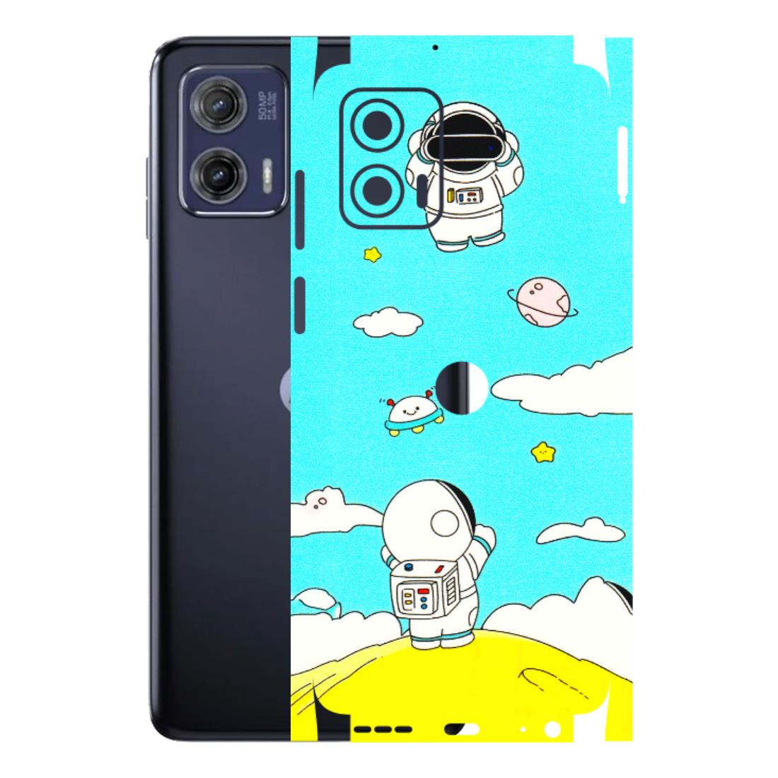 Motorola Phone Skins (All Models) - Blue Skies Astro Float - 3D Embossed Finish (L-230) Motorola Moto G73 (5G)