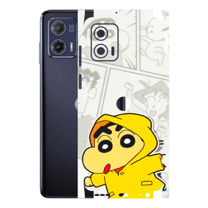 Motorola Phone Skins (All Models) - Yellow Shinchan Comic - 3D Embossed Finish (L-246) Motorola Moto G73 (5G)