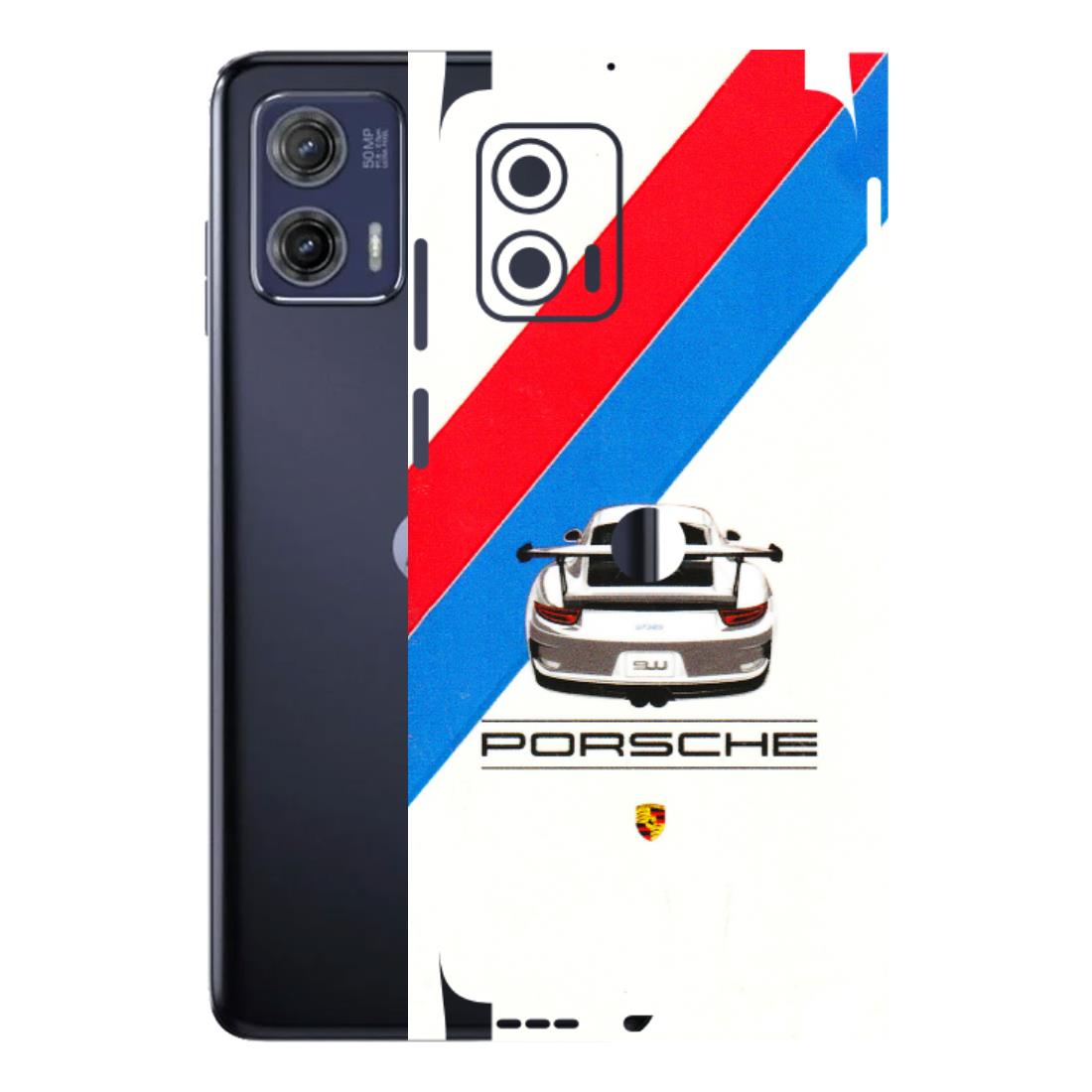 Motorola Phone Skins (All Models) - Porche Car Sober Logo - 3D Embossed Finish (L-248) Motorola Moto G73 (5G)