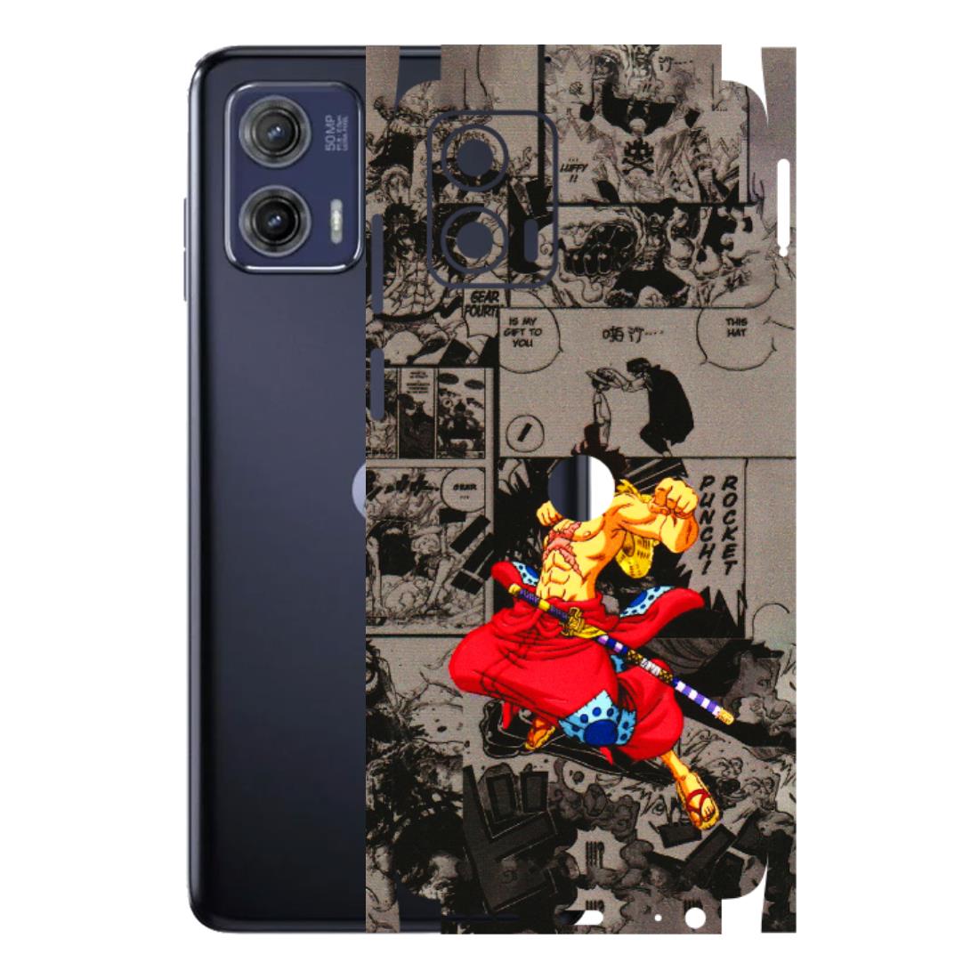Motorola Phone Skins (All Models) - One Piece Rocket Punch Manga - 3D Embossed Finish (L-25) Motorola Moto G73 (5G)