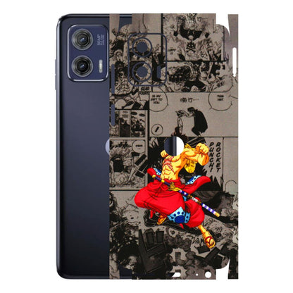 Motorola Phone Skins (All Models) - One Piece Rocket Punch Manga - 3D Embossed Finish (L-25) Motorola Moto G73 (5G)