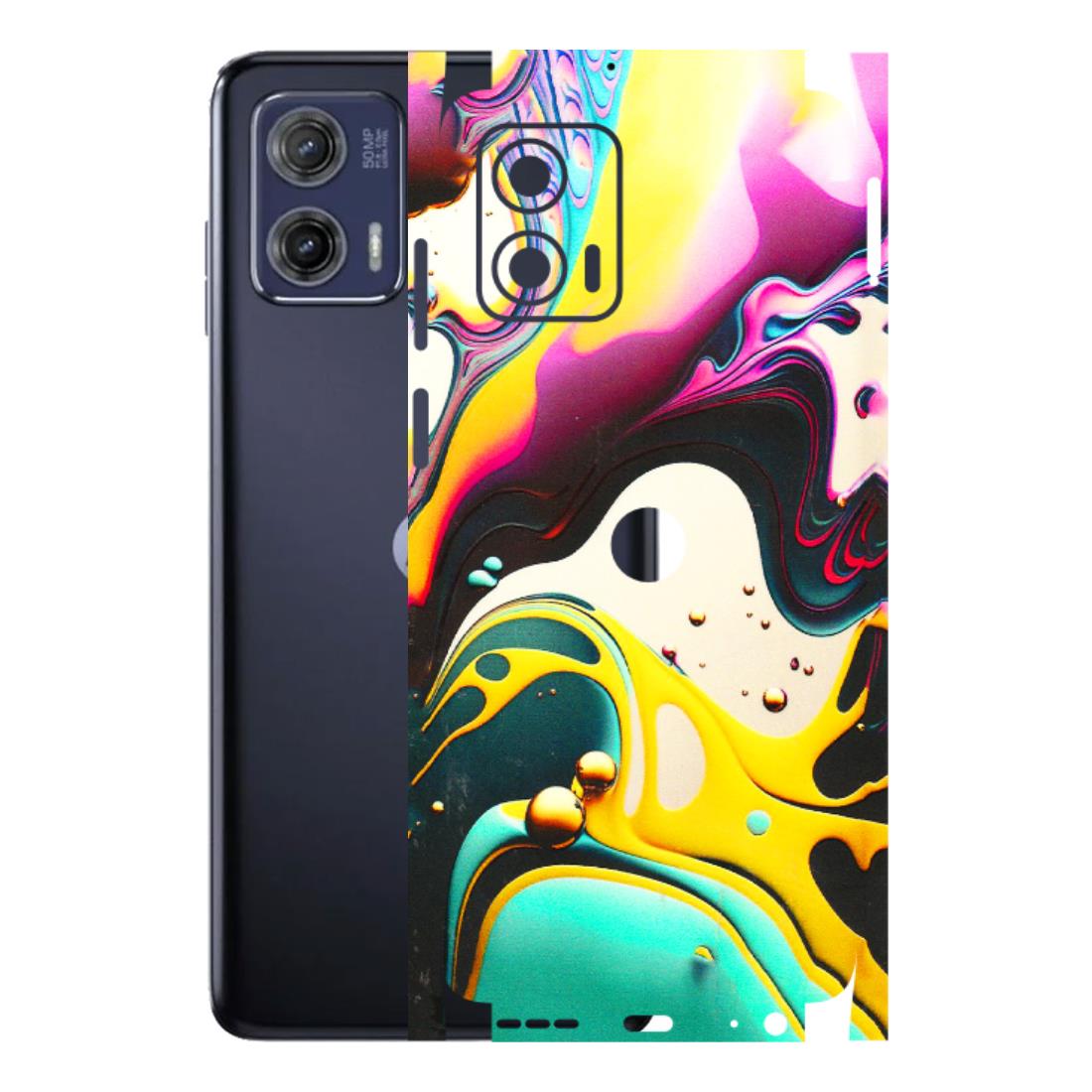 Motorola Phone Skins (All Models) - Multicolor Abstract pattern - 3D Embossed Finish (L-254) Motorola Moto G73 (5G)