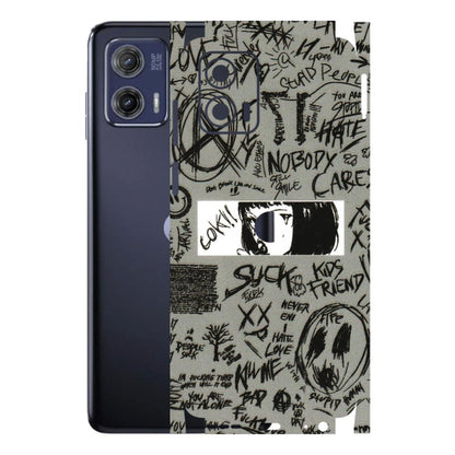 Motorola Phone Skins (All Models) - Never Have Love Anime - 3D Embossed Finish (L-260) Motorola Moto G73 (5G)
