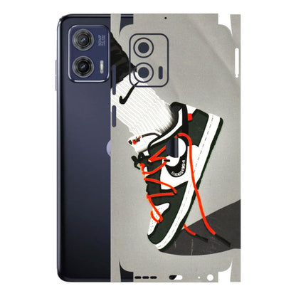 Motorola Phone Skins (All Models) - New Grey Sneaker - 3D Embossed Finish (L-261) Motorola Moto G73 (5G)