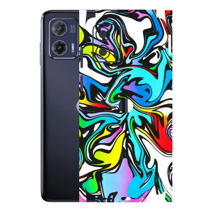 Motorola Phone Skins (All Models) - Abstract Colour Paints - 3D Embossed Finish (L-271) Motorola Moto G73 (5G)