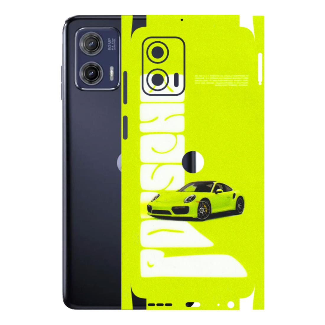 Motorola Phone Skins (All Models) - Lime Green Porche - 3D Embossed Finish (L-30) Motorola Moto G73 (5G)