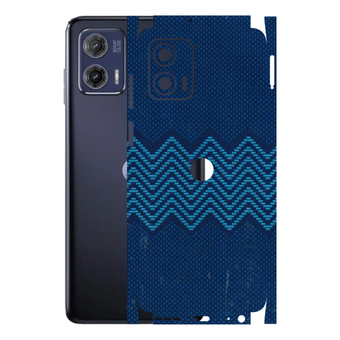 Motorola Phone Skins (All Models) - Blue Sober Waves - 3D Embossed Finish (L-306) Motorola Moto G73 (5G)