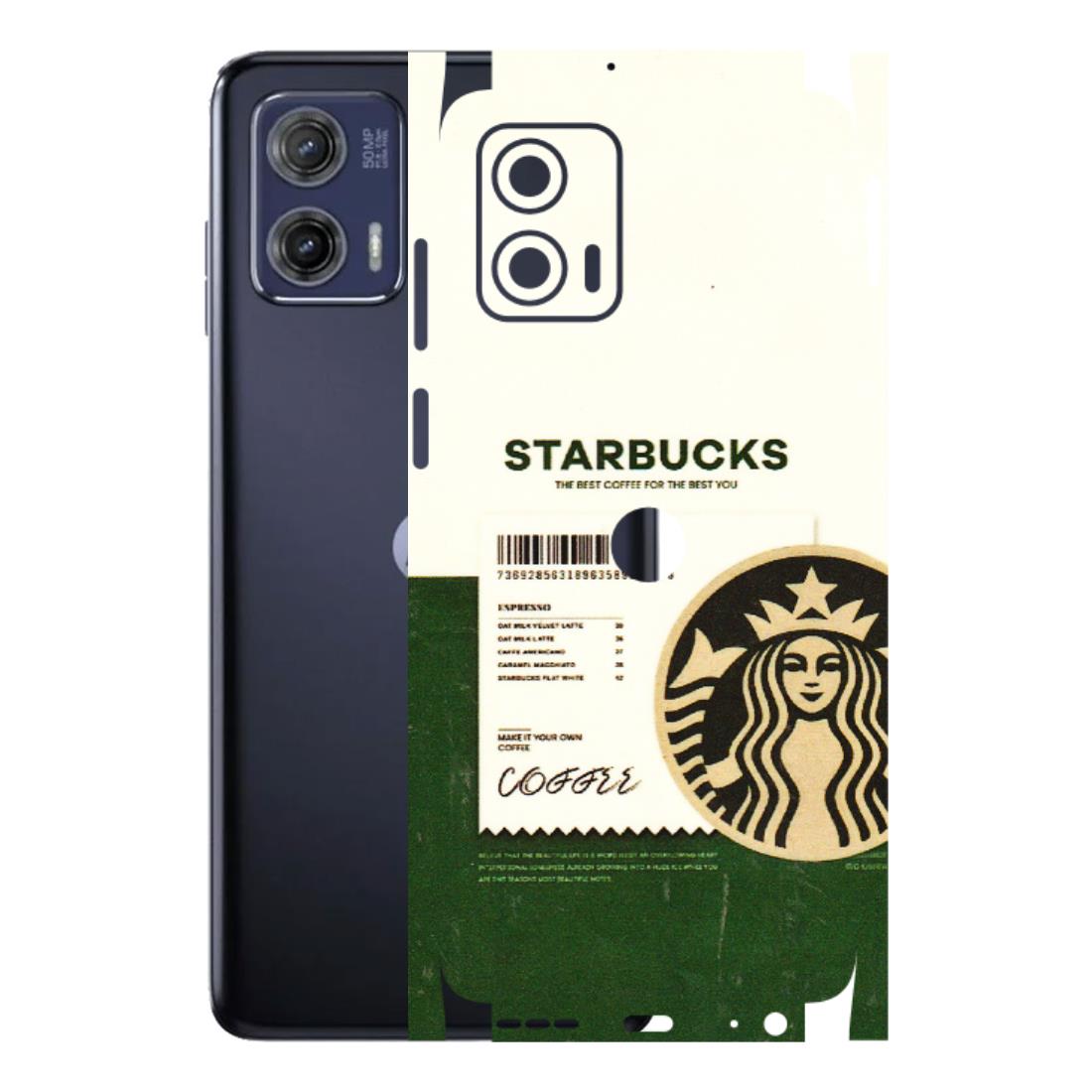 Motorola Phone Skins (All Models) - Starbucks Barcode - 3D Embossed Finish (L-308) Motorola Moto G73 (5G)