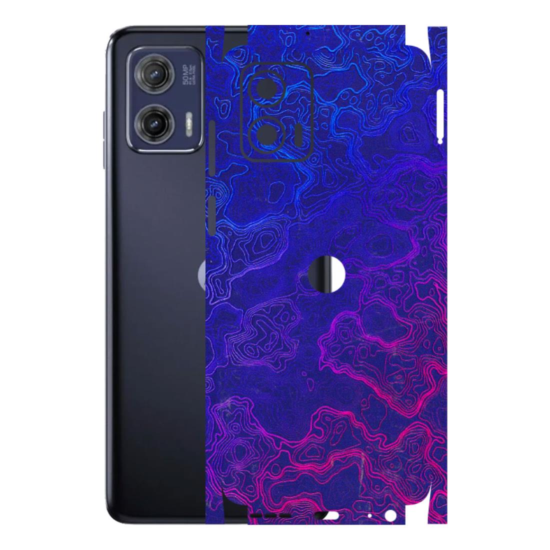 Motorola Phone Skins (All Models) - Purple Ripples Swirl - 3D Embossed Finish (L-314) Motorola Moto G73 (5G)