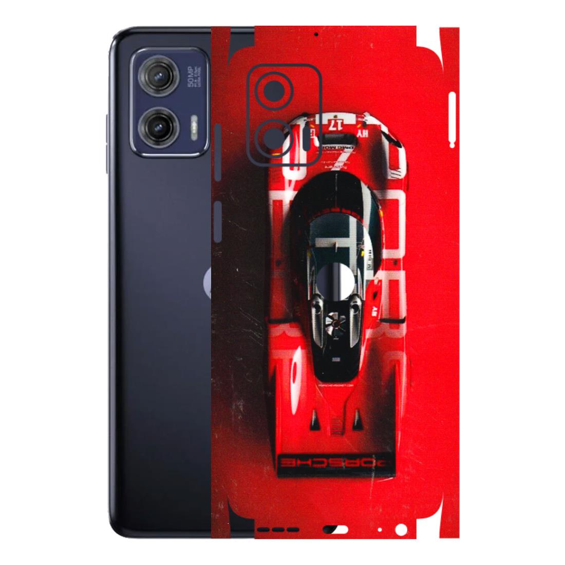 Motorola Phone Skins (All Models) - Red Porsche Car Logo - 3D Embossed Finish (L-315) Motorola Moto G73 (5G)