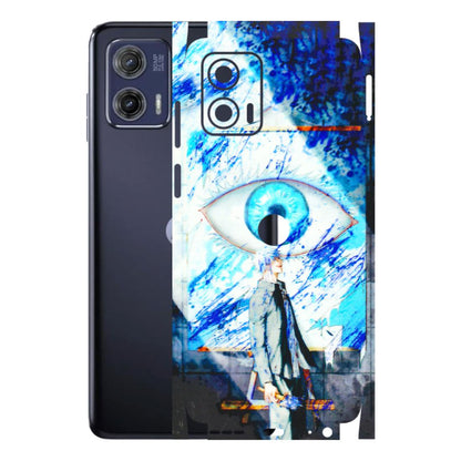 Motorola Phone Skins (All Models) - Anime Sea Blue Eye - 3D Embossed Finish (L-318) Motorola Moto G73 (5G)
