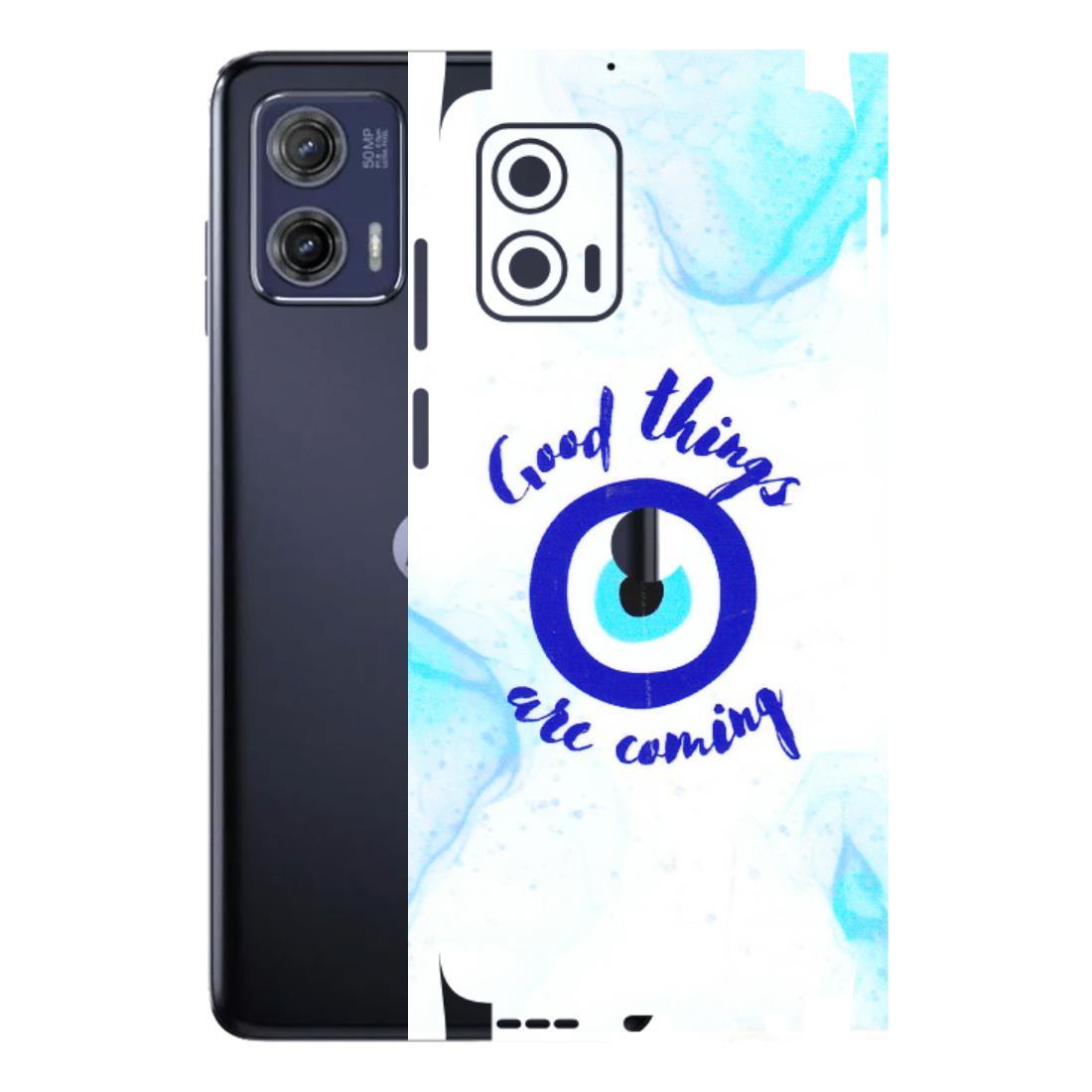Motorola Phone Skins (All Models) - Evil Eye Good Things Are Coming - 3D Embossed Finish (L-322) Motorola Moto G73 (5G)