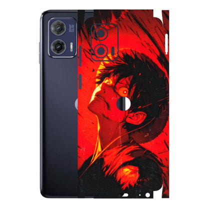 Motorola Phone Skins (All Models) - D.Luffy Power Up One Piece Anime - 3D Embossed Finish (L-326) Motorola Moto G73 (5G)