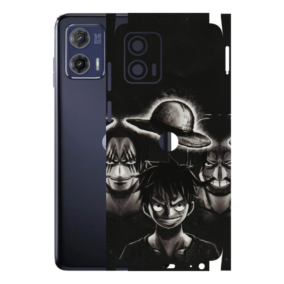 Motorola Phone Skins (All Models) - Black Luffy Hat - 3D Embossed Finish (L-57) Motorola Moto G73 (5G)