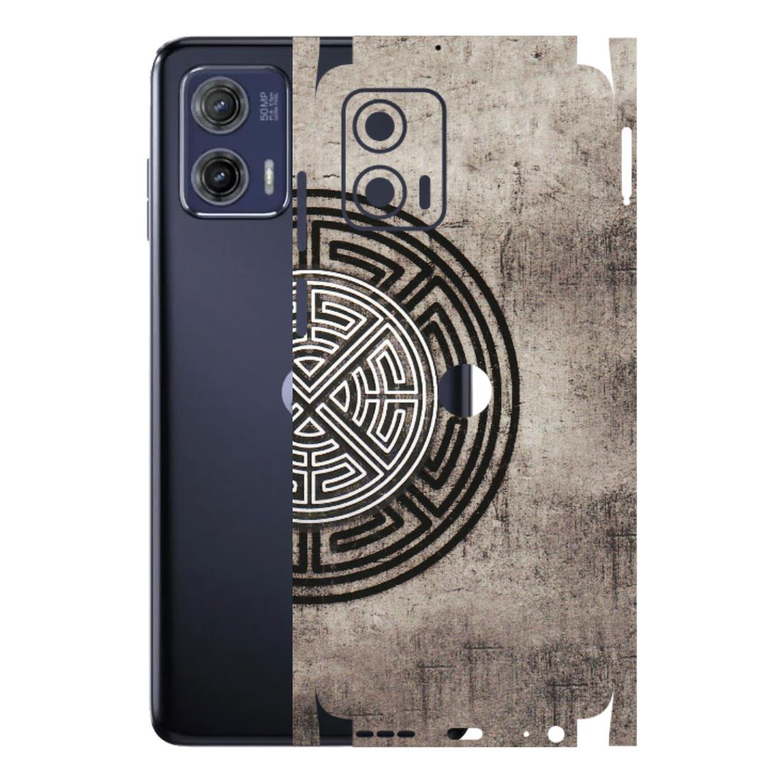 Motorola Phone Skins (All Models) - Mysterious Circular Design - 3D Embossed Finish (L-63) Motorola Moto G73 (5G)