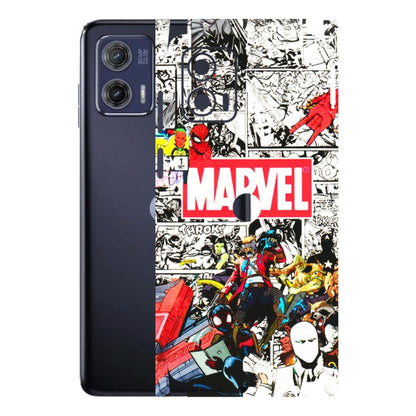 Motorola Phone Skins (All Models) - Marvel Colorful Comic - 3D Embossed Finish (L-64) Motorola Moto G73 (5G)