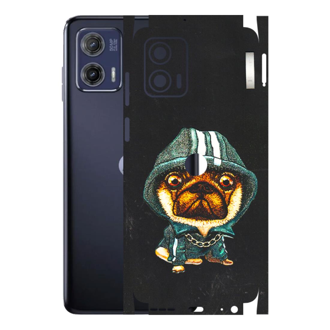 Motorola Phone Skins (All Models) - Puppy N Hoodie - 3D Embossed Finish (L-90) Motorola Moto G73 (5G)