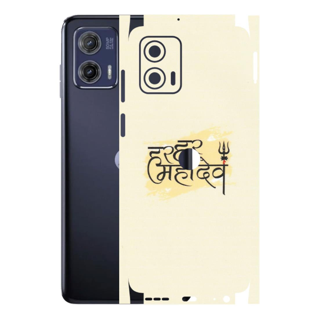 Motorola Phone Skins (All Models) - Har Har Mahadev - Matte Finish (M-10) Motorola Moto G73 (5G)